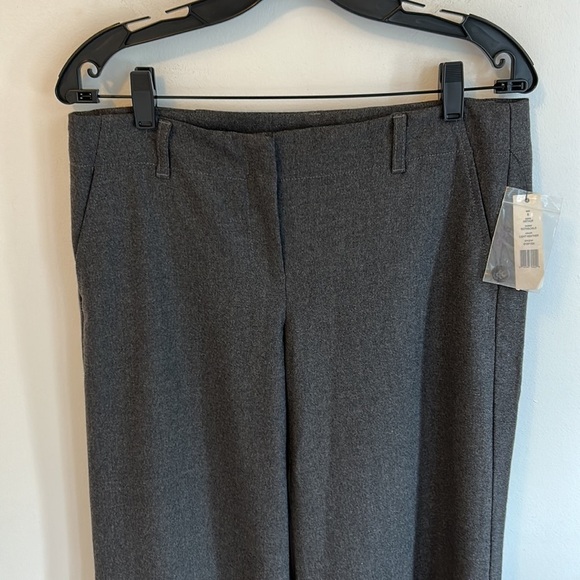 Theory Arthur Wide Leg Wool Trousers Heather Gray - Picture 3 of 9